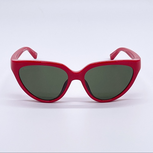 NEW BALENCIAGA BB0149S 004 RED CAT EYE SUNGLASSES - Picture 3 of 12